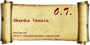 Okenka Tessza névjegykártya